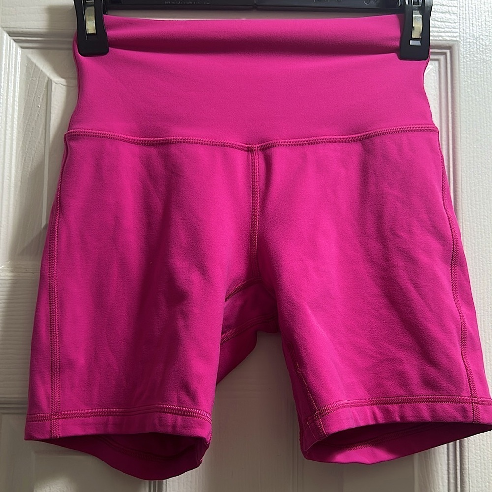 Lululemon Hot Pink Bike Shorts High-Waisted - Picture 6 of 8